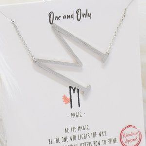 Sideways Initial " M "One and Only Necklaces - SV